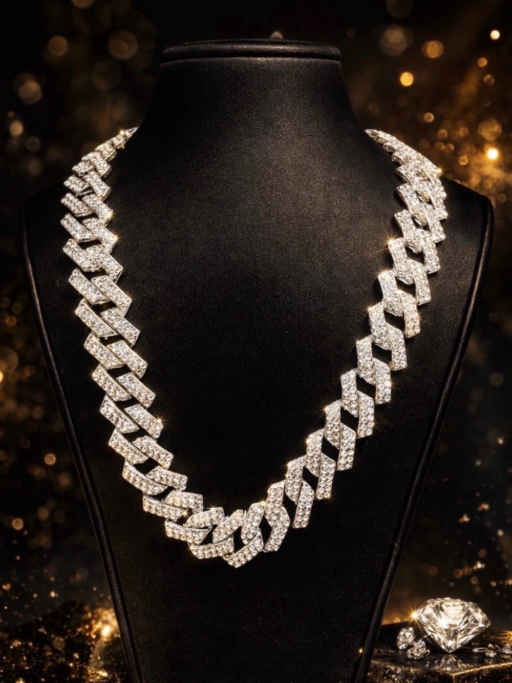 20" Miami Cuban Link Chain 16mm Hip Hop Bling Necklace for Men